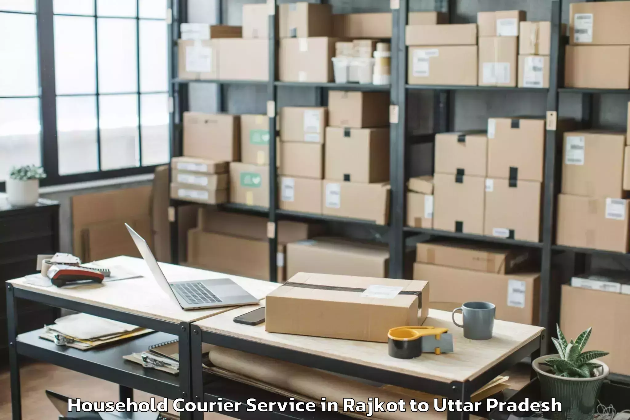 Rajkot to Glocal University Saharanpur Household Courier